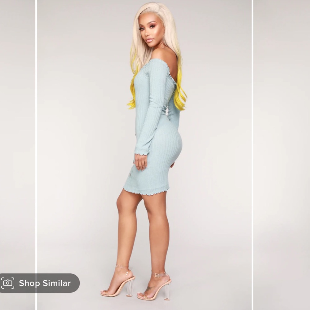 Jacklyn Off Shoulder Mini Dress.